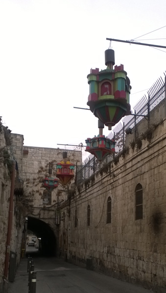 The Fun of Chanukah as one Enters the Old City