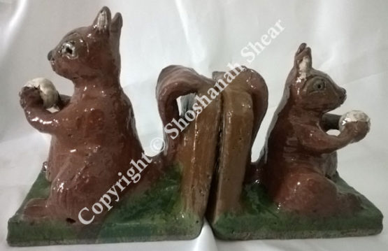 Ceramic Squirrel Bookends