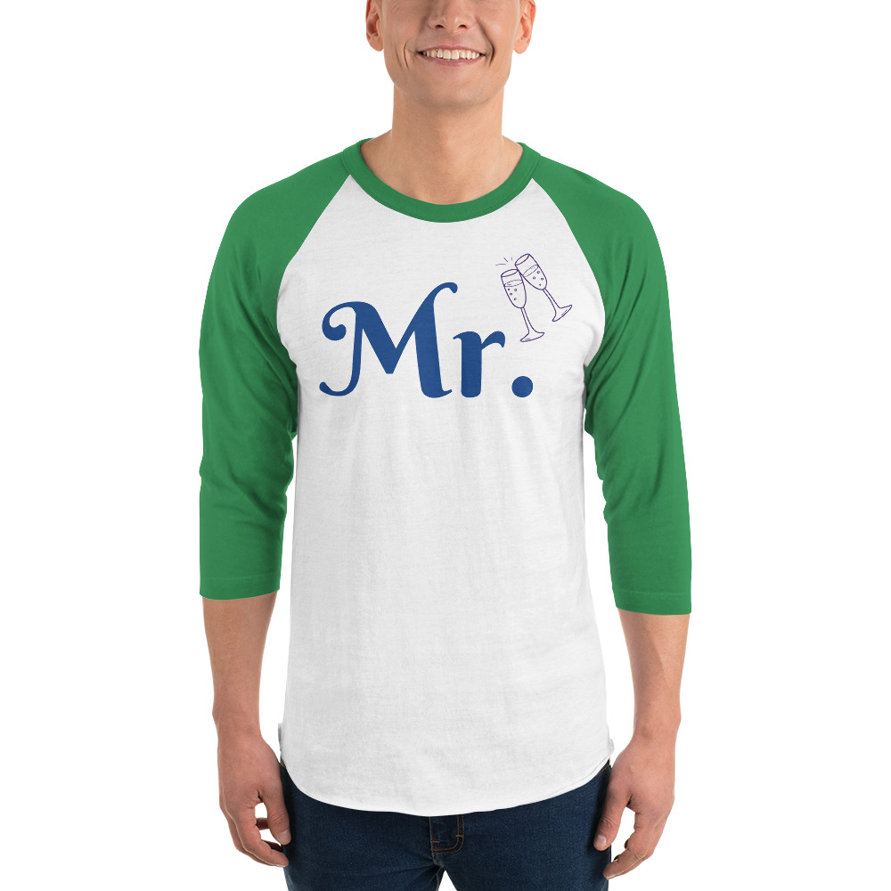 Men's 3/4 Sleeve Shirt with Text of "Mr"