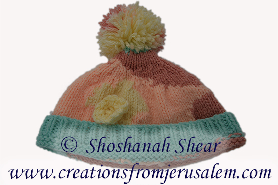 Flower beanie with webaddress