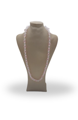 pink crystal bead necklace