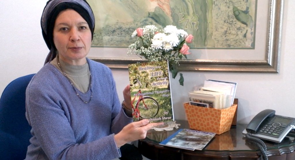 shoshanah shear with ot book and painting